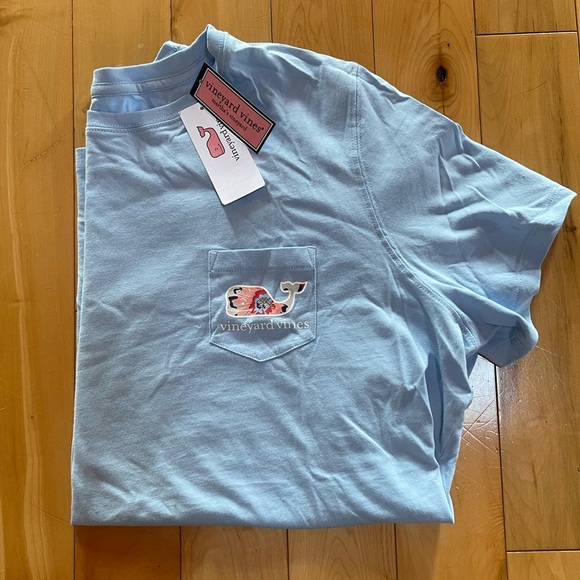 Vineyard Vines Ivy League Floral Whale Jake Blue Short Sleeve Tee Women’s XL - Picture 3 of 5